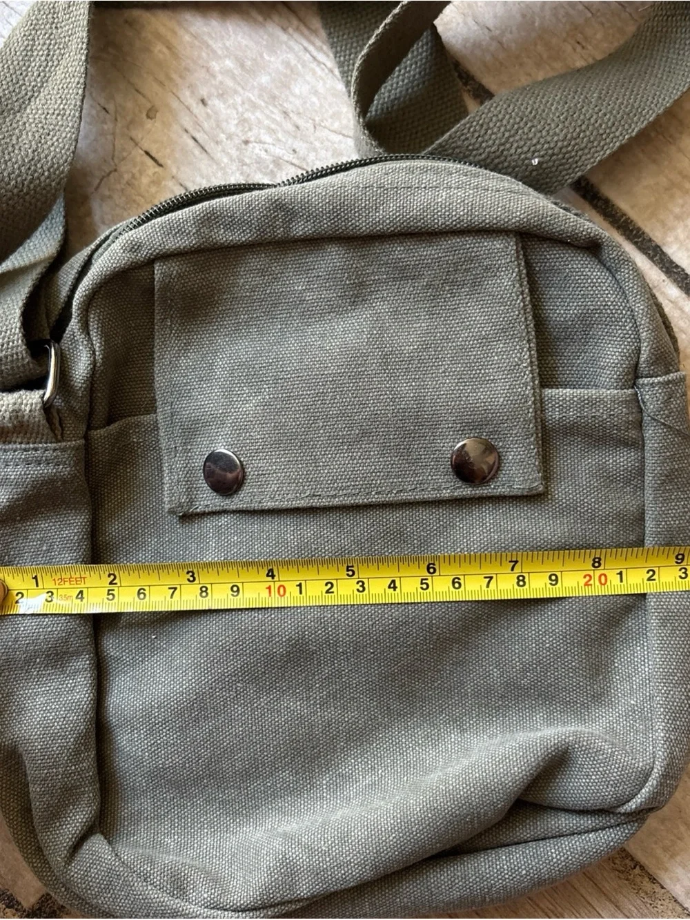 Harwish Olive Green Canvas Crossbody Bag for Men and women